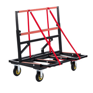 Folding Drywall Dolly with 4X6" Casters and 2000 LBS Load Capacity