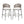 Outdoor Bar Height Metal Frame Counter Stools with Scallop-Shaped Backrest & Water-Resistant Cushions