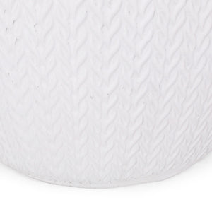 Outdoor Lightweight Concrete Side Table - Antique White