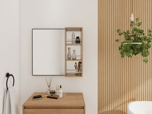 10'' Wall Mounted Bathroom Mirror Cabinet with Open Storage