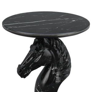 Horse Head Accent Table Animal Statue End Table