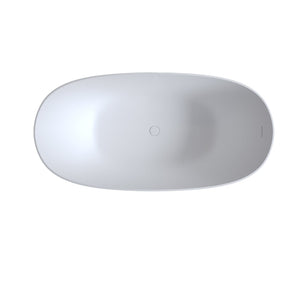 69" Freestanding Bathtub Resin Stone Soaking Tub