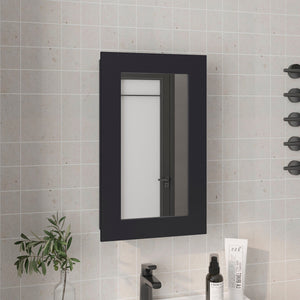 Medicine Cabinet 25.7" H, 1 Door, 3 Shelves, 1 Mirror