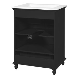 Modern Bathroom Vanity With Sink, Cabinet With Drawer And Dividers, Rectangular Storage Unit