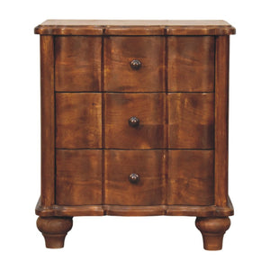 Solid Wood Lume Panel Bedside Table