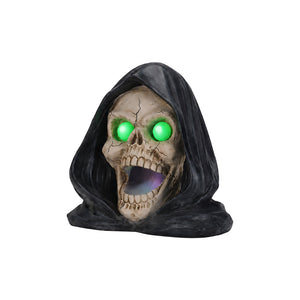 Halloween Grim Reaper Skull Statue with LED Light