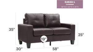 Newbury - Track Arm Loveseat For Cozy Spaces
