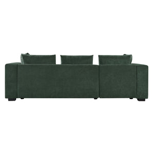 Modern L Shaped Sectional Sofa With Upholstery And Wooden Storage