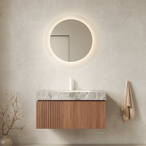 MURI 36" Bathroom Vanity & Sink, Floating Plywood Storage Cabinet with Drawer & Door