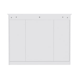 Wall Mounted Medicine Cabinet With Mirror, Storage Cabinet Featuring 6 Open Shelves And Adjustable Interior
