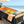 Big Large Capacity Folding Wagon Cart with Extender (Black + Orange)