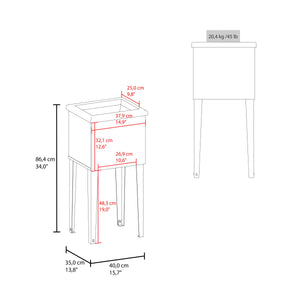 Katy Compact Utility Sink with Metal Legs for Laundry Room