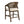 Wooden Frame Counter Stool with Rattan Back - Set of 2