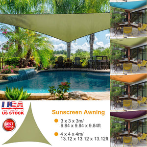 Shade Sail Patio Cover Shade Canopy Camping Sail Awning Sail Sunscreen Shelter Triangle Cover For Kindergarten Playground Outdoor