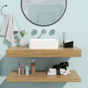 Modern European Design Ceramic Rectangular Vessel Bathroom Sink