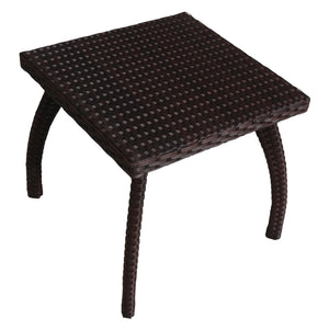 Luminant Outdoor Side Table With Iron Frame - Brown