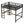 Loft Bed With Built In Desk And Storage Shelves, Full Size - Black