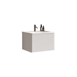 Etna 24" Striped Soft White Bathroom Vanity