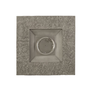 Classic Design Square Fire Pit With Top And 40,000 Btu Heat Output - Stone Gray