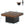 LED Coffee Table With Base, Center Table For Living Room - Rustic Brown