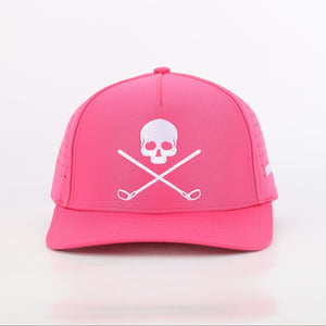 Pink Skull Golf Hat