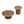 2-Piece Modern Round Coffee Table Set