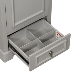 Bathroom Vanity With Sink, Soft Close Door, Adjustable U-Shaped Shelf