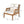 Acacia Wood Patio Furniture Club Chair, Outdoor Wicker Armchair
