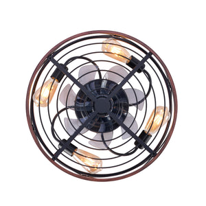 20'' Mounting Type Caged Ceiling Fan with Lights and Remote Control