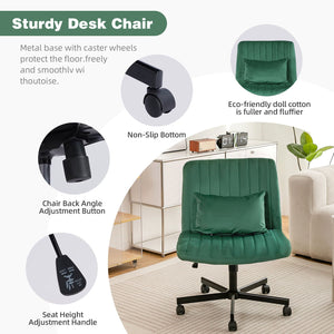 Criss Cross Office Chair With Adjustable Height, Ergonomic Design