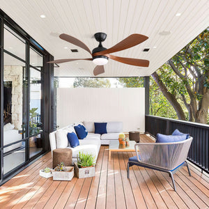 Ceiling Fan with DC Motor and Integrated Light