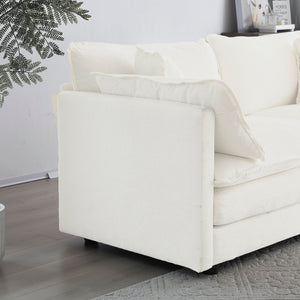 Sofa Set of 2 Chenille Couch, 2+3 Seater Sofa Set Deep Seat Sofa