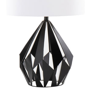 Geome Tri 28" Contemporary Metal Table Lamp Set