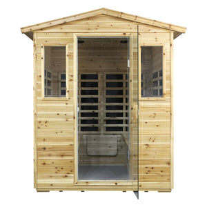 Four person Far-infrared Old fir outdoor sauna room
