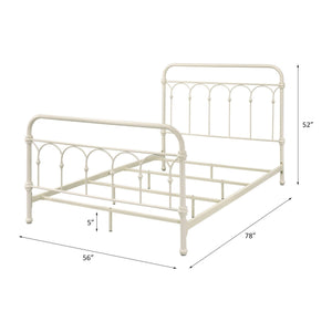 Citron Full Bed - Elegant Metal Panel Design