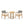 Outdoor 3 Pieces Acacia Wood Dining Set With Cushions