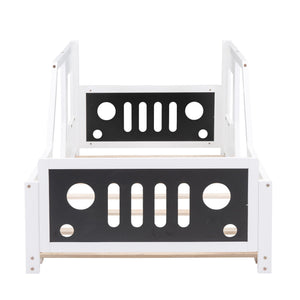 Classic Car Shaped Platform Bed With Wheels