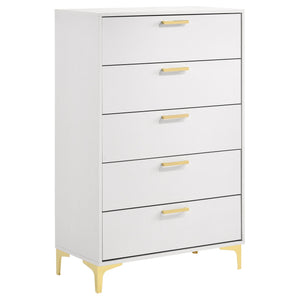 Karena - Rectangular 5 Drawer Chest - White