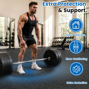 0.6 Inch Thick Gym Floor Mats with EVA Foam