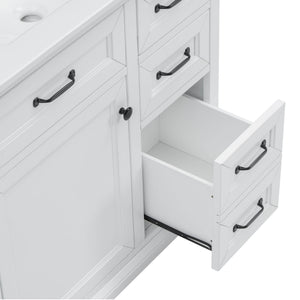 36" Bathroom Vanity With Sink, 2 Tip-Out Drawers, Soft Close Hinges