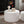 White Scalloped Round Coffee Table Set: Nesting Design, Elegant Curved-Edge Shape