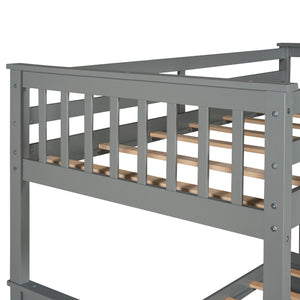 Bunk Bed With Ladders And 2 Storage Drawers
