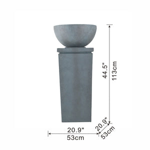 Zen Bowl Water Fountain, Outdoor Bird Feeder / Bath Fountains, Relaxing Water Feature For Garden