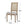 French Country Dining Chair With Rectangular Cane Backrest And Smooth Upholstered Seating