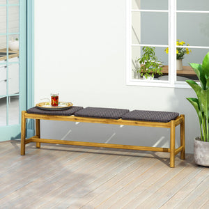 Cambria Rustic 3 Seater Bench - Teak
