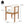 Outdoor Dining Chair Set of 4 with Curved Acacia Wood Arms