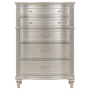 Katerina - 5 Drawer Chest With Hidden Drawer - Oak