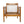 Outdoor Acacia Wood Club Chair with Handwoven Rope, Teak Finish