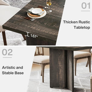 Dining Table For 4 - 6 People, Kitchen Table With Thick Top