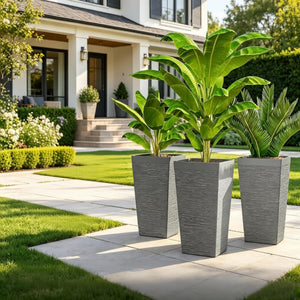 Stackable Design Tapered Planters - 3 Piece Set
